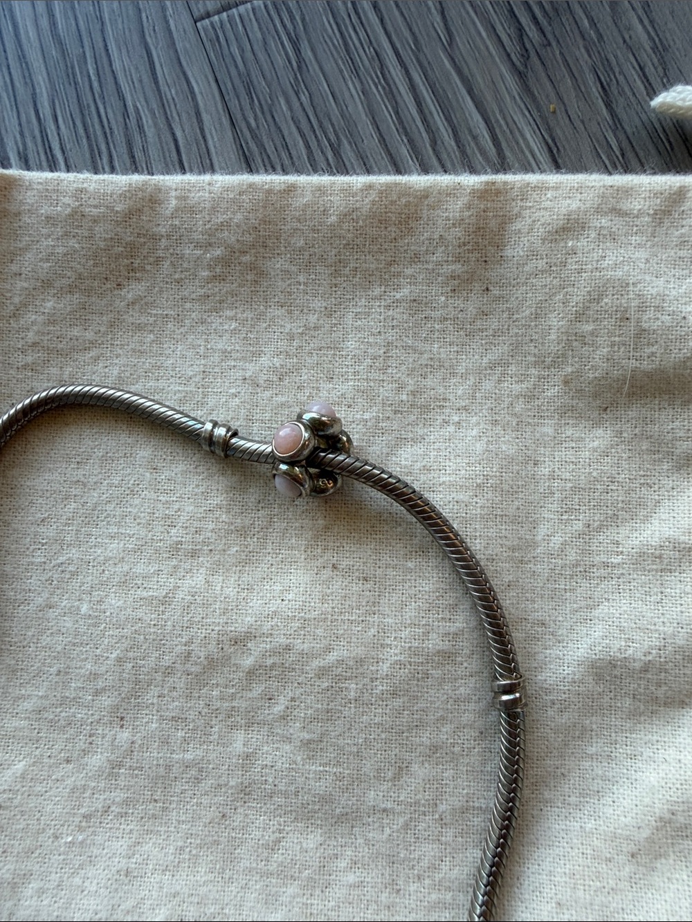 Pandora Sterling Silver Bracelet Charm with Pink Accents